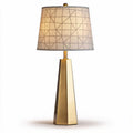 Lampada da tavolo in metallo dorato e paralume geometrico 25 x 25 x 50cm