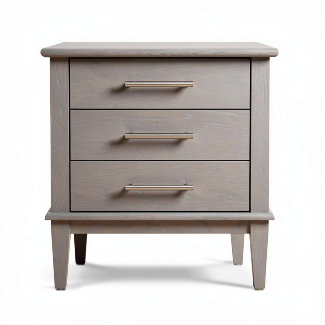 Comò in legno grigio con tre cassetti dimensioni 50 x 40 x 60cm
