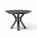 Tavolo rotondo in legno di frassino scuro con base a croce 75 x 75 x 75cm